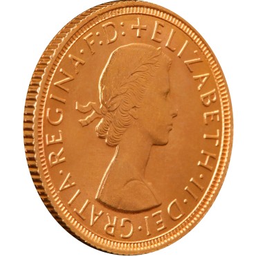 Золота монета Соверен Єлизавети II 1958 Великобританія