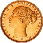 Золота монета Соверен Вікторії 1886 Великобританія