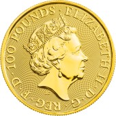 Золотая монета 1oz Белый Лев Мортимера 100 фунтов стерлингов 2020 Великобритания