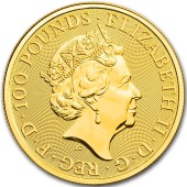 Золотая монета 1oz Черный Бык Кларенса 100 фунтов стерлингов 2018 Великобритания