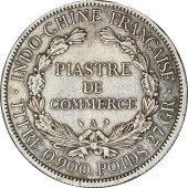 Серебряная монета 1 Пиастр 1900 Французкий Индокитай