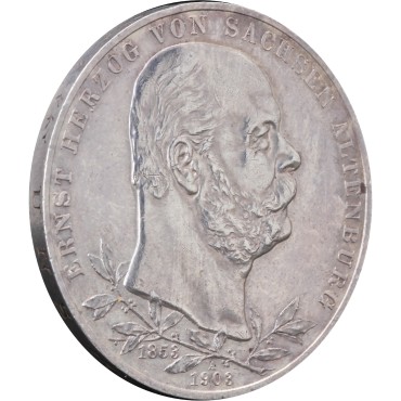 Срібна монета "50 Років Правлінню Ернста I" 5 марок 1903 Альтенбург Німецька Імперія