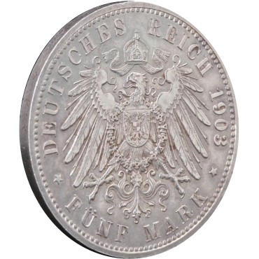 Срібна монета "50 Років Правлінню Ернста I" 5 марок 1903 Альтенбург Німецька Імперія