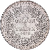 Серебряная монета 2 Талера 1840 Вюртемберг