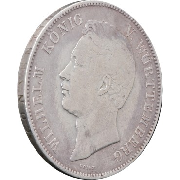 Серебряная монета 2 Талера 1840 Вюртемберг
