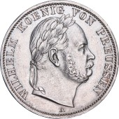 Серебряная монета 1 Талер 1866 Пруссия