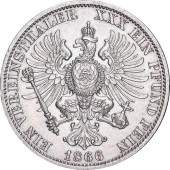 Серебряная монета 1 Талер 1866 Пруссия