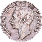 Серебряная монета 1 Талер 1860 Нассау