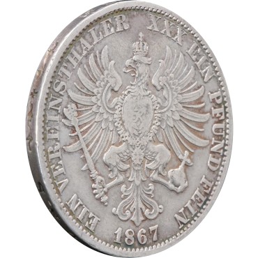 Срібна монета 1 Талер 1867 Пруссія