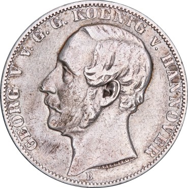 Серебряная монета 1 Талер 1866 Ганновер