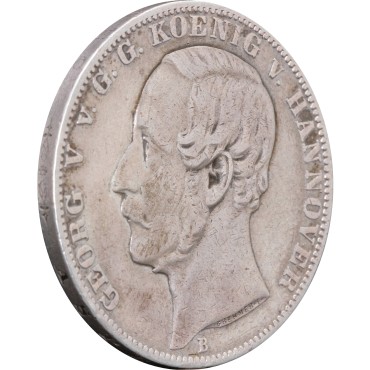 Серебряная монета 1 Талер 1866 Ганновер