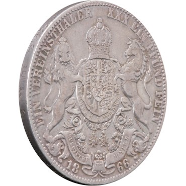 Серебряная монета 1 Талер 1866 Ганновер