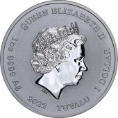 Срібна монета 1oz Піратський човен «Сонце, що сходить» 1 долар 2022 Тувалу