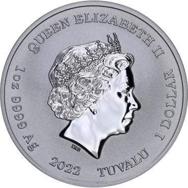 Серебряная монета 1oz Барт Симпсон (серия "Симпсоны") 1 доллар 2022 Тувалу