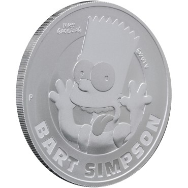 Серебряная монета 1oz Барт Симпсон (серия "Симпсоны") 1 доллар 2022 Тувалу