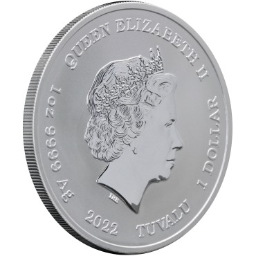 Серебряная монета 1oz Барт Симпсон (серия "Симпсоны") 1 доллар 2022 Тувалу