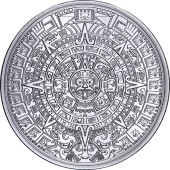 Срібний раунд 1oz Календар Ацтеків Тип-2 США