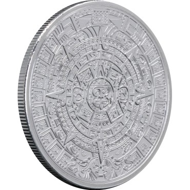 Серебряный раунд 1oz Календарь Ацтеков Тип-2 США