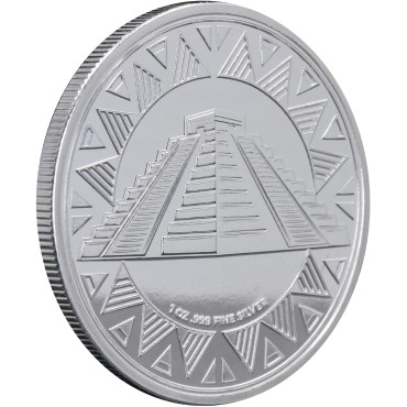 Срібний раунд 1oz Календар Ацтеків Тип-2 США