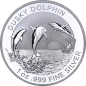 Срібна монета 1oz Темний Дельфін 1 долар 2022 Австралія