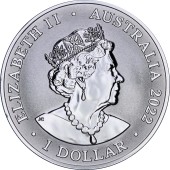 Серебряная монета 1oz Темный Дельфин 1 доллар 2022 Австралия