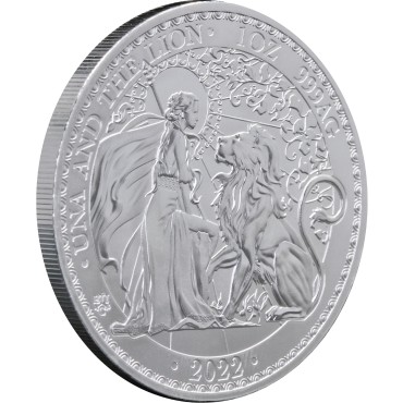 Серебряная монета 1oz Уна и Лев 1 фунт стерлингов 2022 Остров Святой Елены