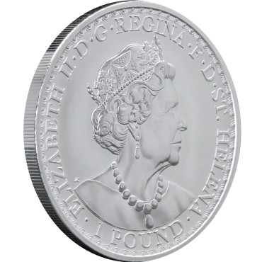 Серебряная монета 1oz Уна и Лев 1 фунт стерлингов 2022 Остров Святой Елены