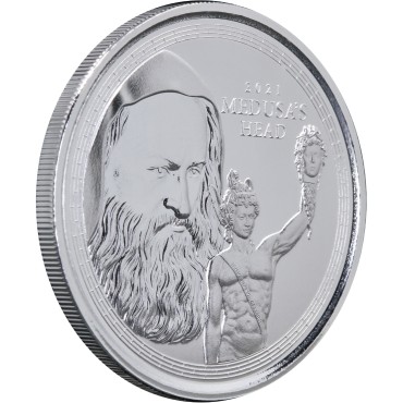 Серебряная монета 1oz Персей с головой Медузы 1 фунт 2021 Гибралтар