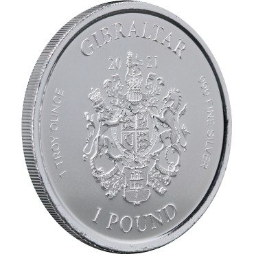 Срібна монета 1oz Персей з головою Медузи 1 фунт 2021 Гібралтар