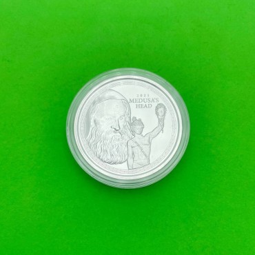 Срібна монета 1oz Персей з головою Медузи 1 фунт 2021 Гібралтар