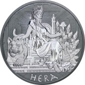 Серебряная монета 1oz Боги Олимпа "Гера" 1 доллар 2022 Тувалу