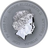 Серебряная монета 1oz Боги Олимпа "Гера" 1 доллар 2022 Тувалу