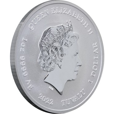 Серебряная монета 1oz Боги Олимпа "Гера" 1 доллар 2022 Тувалу