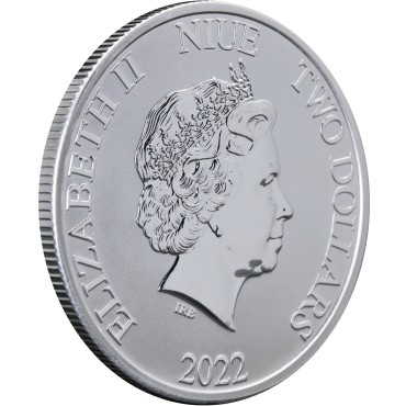 Срібна монета 1oz Ліга Справедливості Коміксів DC: Аквамен 2 долара 2022 Ніуе