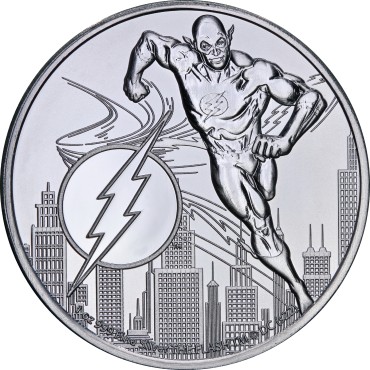 Срібна монета 1oz Ліга Справедливості Коміксів DC: Флеш 2 долара 2022 Ніуе