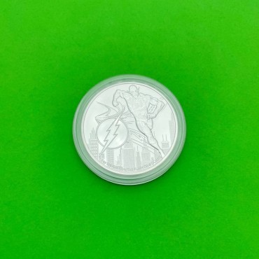 Серебряная монета 1oz Лига Справедливости Комиксов DC: Флэш 2 доллара 2022 Ниуэ