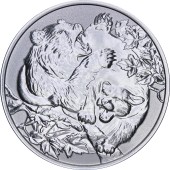 Срібна монета 1oz Пума проти Ведмедя 1 долар 2022 Ніуе