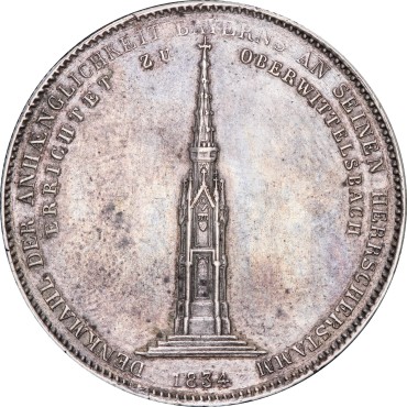 Срібна монета 1 талер 1834 Баварія