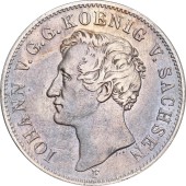 Серебряная монета 1 Талер 1854 Саксония