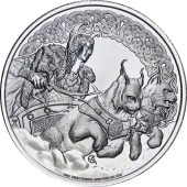 Серебряная монета 1oz Скандинавская Богиня Фрейя 2 доллара 2022 Ниуэ