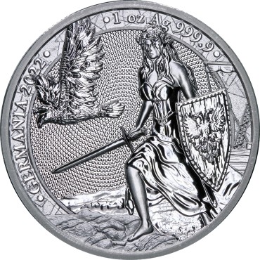 Срібний раунд 1oz Германія 5 марок 2022 Німеччина