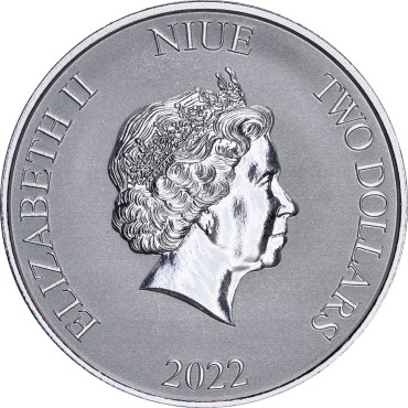 Серебряная монета 1oz Леди и Бродяга 2 доллара 2022 Ниуэ