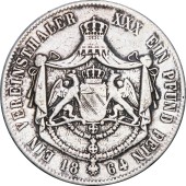 Срібна монета 1 Талер 1864 Баден