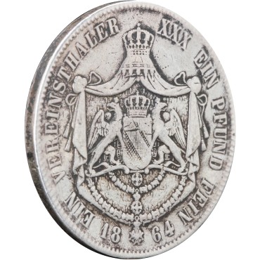 Срібна монета 1 Талер 1864 Баден