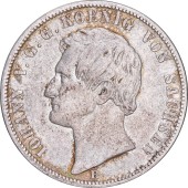 Серебряная монета 1 Талер 1868 Саксония