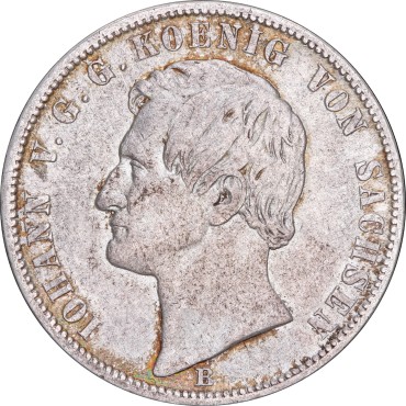 Серебряная монета 1 Талер 1868 Саксония