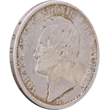 Серебряная монета 1 Талер 1868 Саксония