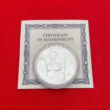 Серебряный раунд 1oz Валькирии: Хильдегард 5 марок 2022 Германия