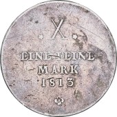 Серебряная монета 1 Талер 1813 Саксония