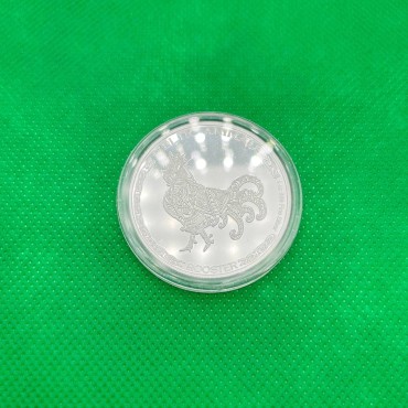 Серебряная монета 1oz Петух "Кельтские животные" 500 франков КФА 2022 Чад